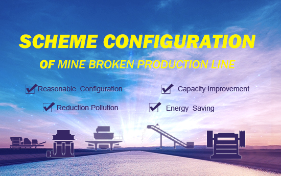 Scheme configuration of mine broken production line