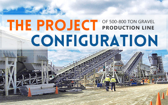 The project configuration of 500-800 ton gravel production line